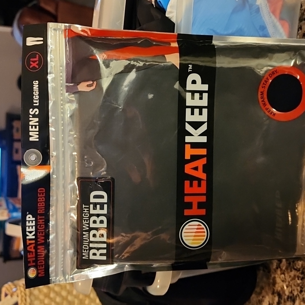 Heat Keep Ribbed Base Layer Leggings Size XL